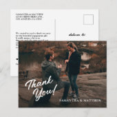 Moderne Rustieke Trouwfeest Bedankt Briefkaart (Voorkant / Achterkant)