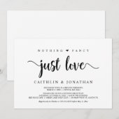 Moderne Rustieke Trouwfeest, Niets Gekunstelds All Kaart (Voorkant / Achterkant)