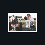 Moderne Rustieke Trouwfotocollage Blad Monogram Canvas Afdruk<br><div class="desc">Moderne Rustieke Trouwfotocollage Blad Monogram Canvasprint</div>