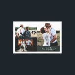 Moderne Rustieke Trouwfotocollage Blad Monogram Canvas Afdruk<br><div class="desc">Moderne Rustieke Trouwfotocollage Blad Monogram Canvasprint</div>