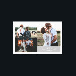 Moderne Rustieke Trouwfotocollage Blad Monogram Canvas Afdruk<br><div class="desc">Moderne Rustieke Trouwfotocollage Blad Monogram Canvasprint</div>