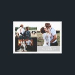 Moderne Rustieke Trouwfotocollage Blad Monogram Canvas Afdruk<br><div class="desc">Moderne Rustieke Trouwfotocollage Blad Monogram Canvasprint</div>