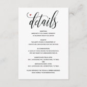 Moderne rustieke trouwkaart Details bijlage v1 (Voorkant)