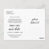 Moderne Rustieke, Trouwuitnodiging Uitgesteld Briefkaart (Achterkant)