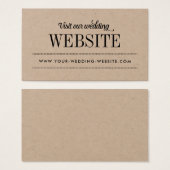 Moderne rustieke typografie Bruiloft Website Enclo Visitekaartje (Voorkant /achterkant)
