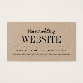 Moderne rustieke typografie Bruiloft Website Enclo Visitekaartje