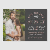 Moderne Rustieke Typografie Foto Save the Date (Voorkant)