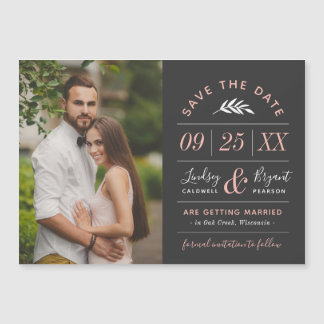 Moderne Rustieke Typografie Foto Save the Date
