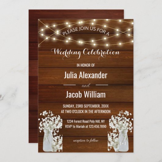 Moderne rustieke verlichting | Bloemen in pot | Br Kaart (Voorkant / Achterkant)