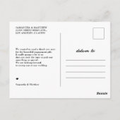 Moderne Rustieke Verloving Feest Bedankt Briefkaart (Achterkant)