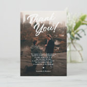 Moderne rustieke verlovingsfeest dank u kaart (Staand voorkant)