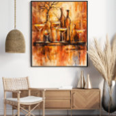 Moderne Rustieke Waterverf Bar Kunst Wand Decor Poster