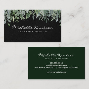 Moderne rustieke Waterverf Eucalyptus Greenery Visitekaartje