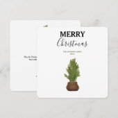 Moderne rustieke Waterverf kerstboom vakantie (Voorkant / Achterkant)