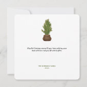 Moderne rustieke Waterverf kerstboom vakantie (Achterkant)