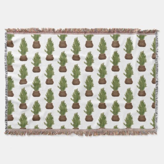 Moderne rustieke Waterverf kerstboom vakantie Deken (Voorkant)