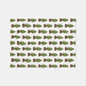 Moderne rustieke Waterverf kerstboom vakantie Fleece Deken (Voorkant (Horizontaal))