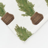 Moderne rustieke Waterverf kerstboom vakantie Fleece Deken (Hoek)