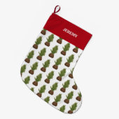 Moderne rustieke Waterverf kerstboom vakantie Grote Kerstsok (Voorkant (Hangend))