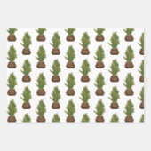 Moderne rustieke Waterverf kerstboom vakantie Inpakpapier Vel (Voorkant)