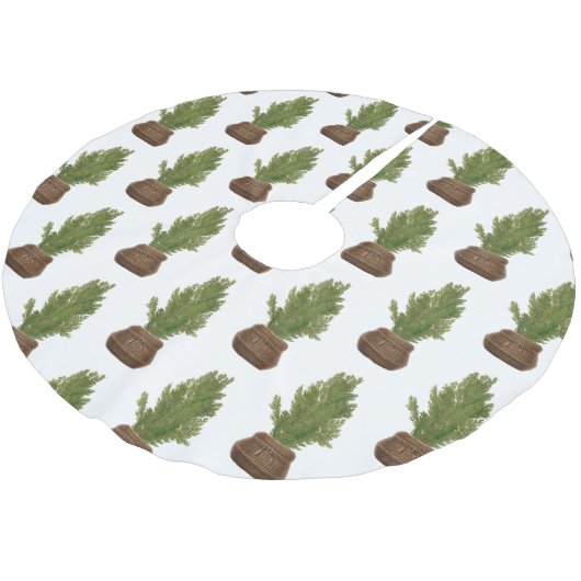 Moderne rustieke Waterverf kerstboom vakantie Kerstboom Rok (Gekanteld)