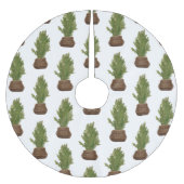 Moderne rustieke Waterverf kerstboom vakantie Kerstboom Rok (Voorkant)