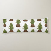 Moderne rustieke Waterverf kerstboom vakantie Lichaamskussen (Achterkant)