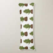 Moderne rustieke Waterverf kerstboom vakantie Lichaamskussen (Voorkant Verticaal)