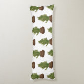 Moderne rustieke Waterverf kerstboom vakantie Lichaamskussen (Achterkant (Verticaal))