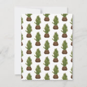 Moderne Rustieke Waterverf Kerstboom Vakantie Notitiekaartje (Achterkant)