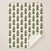 Moderne rustieke Waterverf kerstboom vakantie Sherpa Deken (Voorkant)