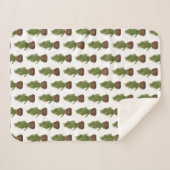 Moderne rustieke Waterverf kerstboom vakantie Sherpa Deken (Voorkant (horizontaal))