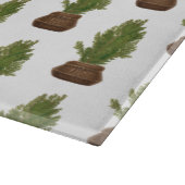 Moderne rustieke Waterverf kerstboom vakantie Snijplank (Hoek)