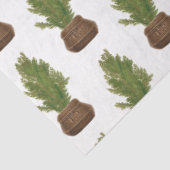 Moderne rustieke Waterverf kerstboom vakantie Tissuepapier (Detail)