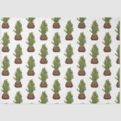 Moderne rustieke Waterverf kerstboom vakantie Tissuepapier (Voorkant)