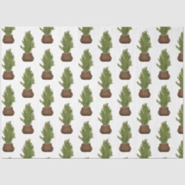 Moderne rustieke Waterverf kerstboom vakantie Tissuepapier