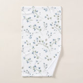 Moderne rustieke Waterverf stijl botanische blader Bad Handdoek (Handdoek)