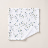 Moderne rustieke Waterverf stijl botanische blader Bad Handdoek (Wasdoekje)