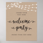 Moderne Rustieke Welkom Party Poster (Voorkant)