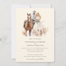 Moderne rustieke Westerne bruiloft uitnodiging