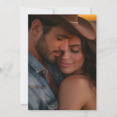 Moderne rustieke Westerne foto Save the Date (Achterkant)