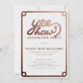 Moderne Rustieke Westerse Foto Afstudeerfeestje Kaart (Voorkant)