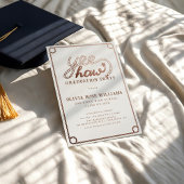 Moderne Rustieke Westerse Foto Afstudeerfeestje Kaart