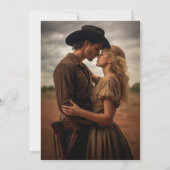 Moderne Rustieke Westerse Foto  Bewaar de Datum Save The Date (Achterkant)