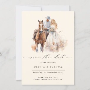 Moderne Rustieke Westerse Foto  Bewaar de Datum Save The Date