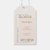 Moderne rustieke Wildflower bruiloft Cadeaulabel (Voorkant)