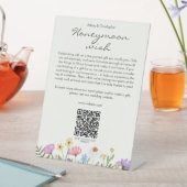 Moderne rustieke Wildflower bruiloft Reclamebord Met Voetstuk (Insitu)