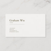 Moderne Rustieke Winter Berry Botanical Visitekaartje (Achterkant)