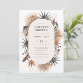 Moderne rustieke Winter Kerstmis Couple's Douche Kaart (Staand voorkant)
