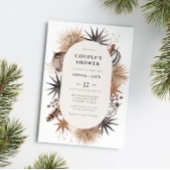 Moderne rustieke Winter Kerstmis Couple's Douche Kaart